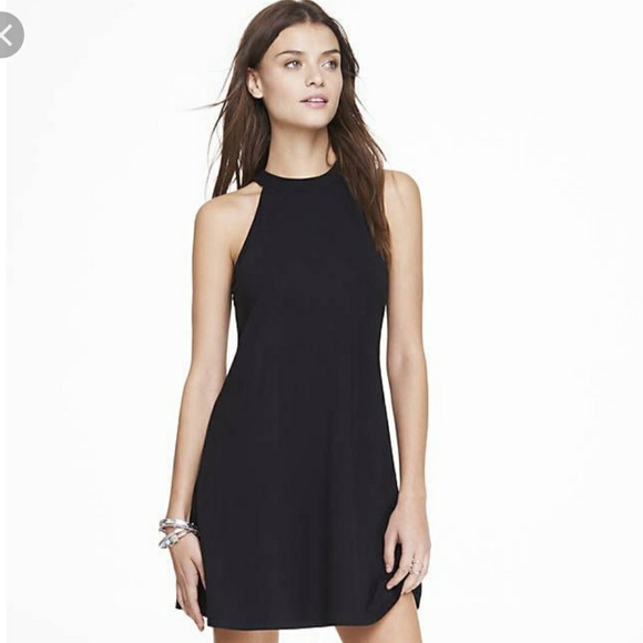 Express black high neck cotton dress - Picture 2 of 6